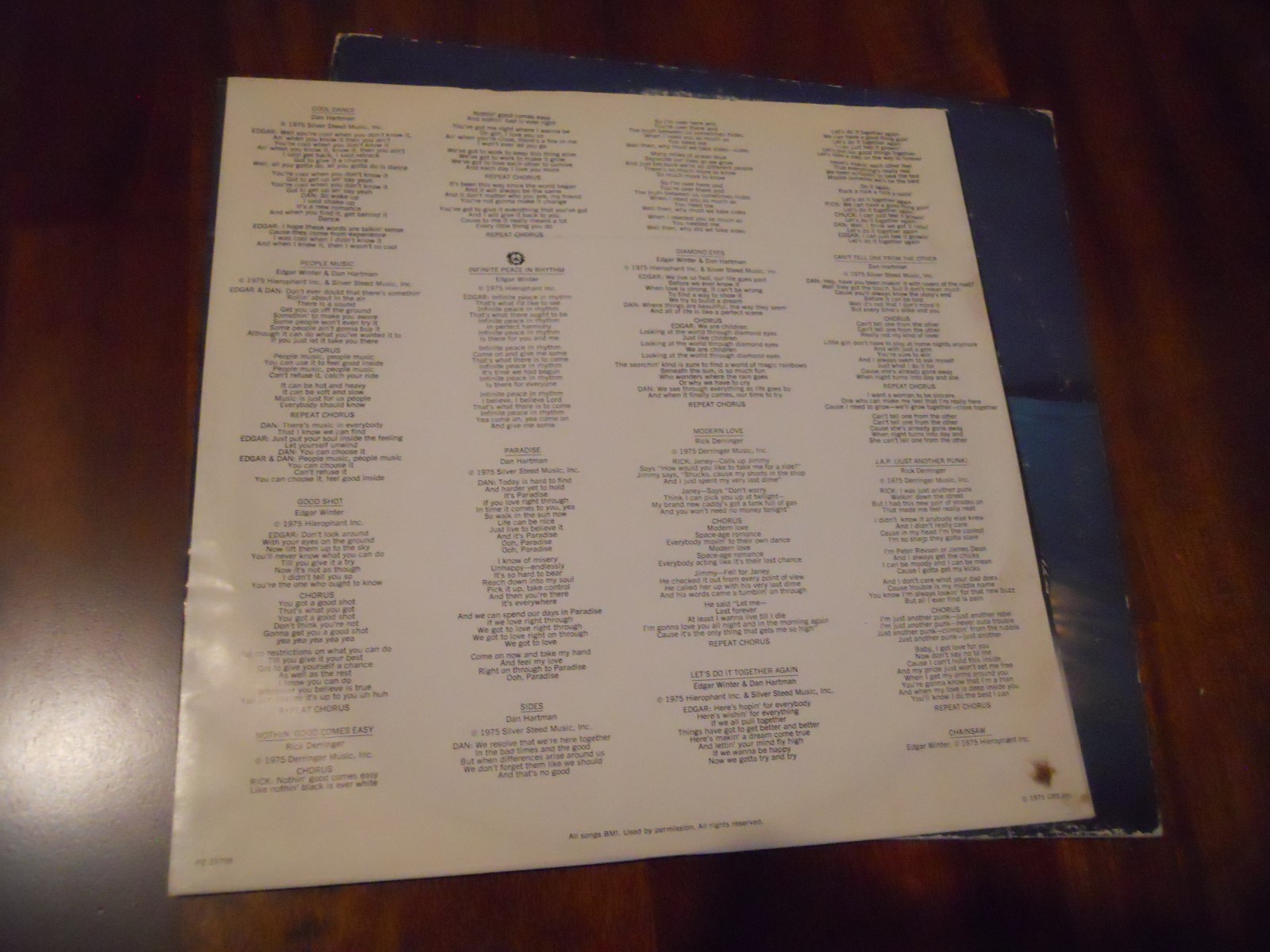 EDGAR WINTER GROUP with RICK DERRINGER ~ LP 1975 ~ EX/VG ~ PZ 33798