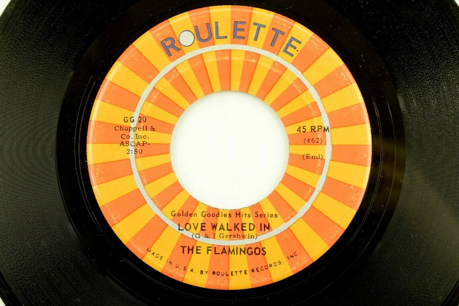 The Flamingos – Doo Wop Soul Roulette 45 RPM – Love Walked In Z1