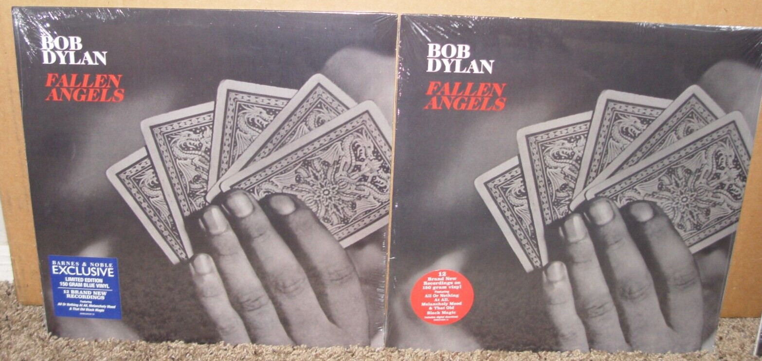 Bob Dylan Fallen Angels 2016 Barnes Noble BLUE & BLACK Vinyl Record LP LOT NEW