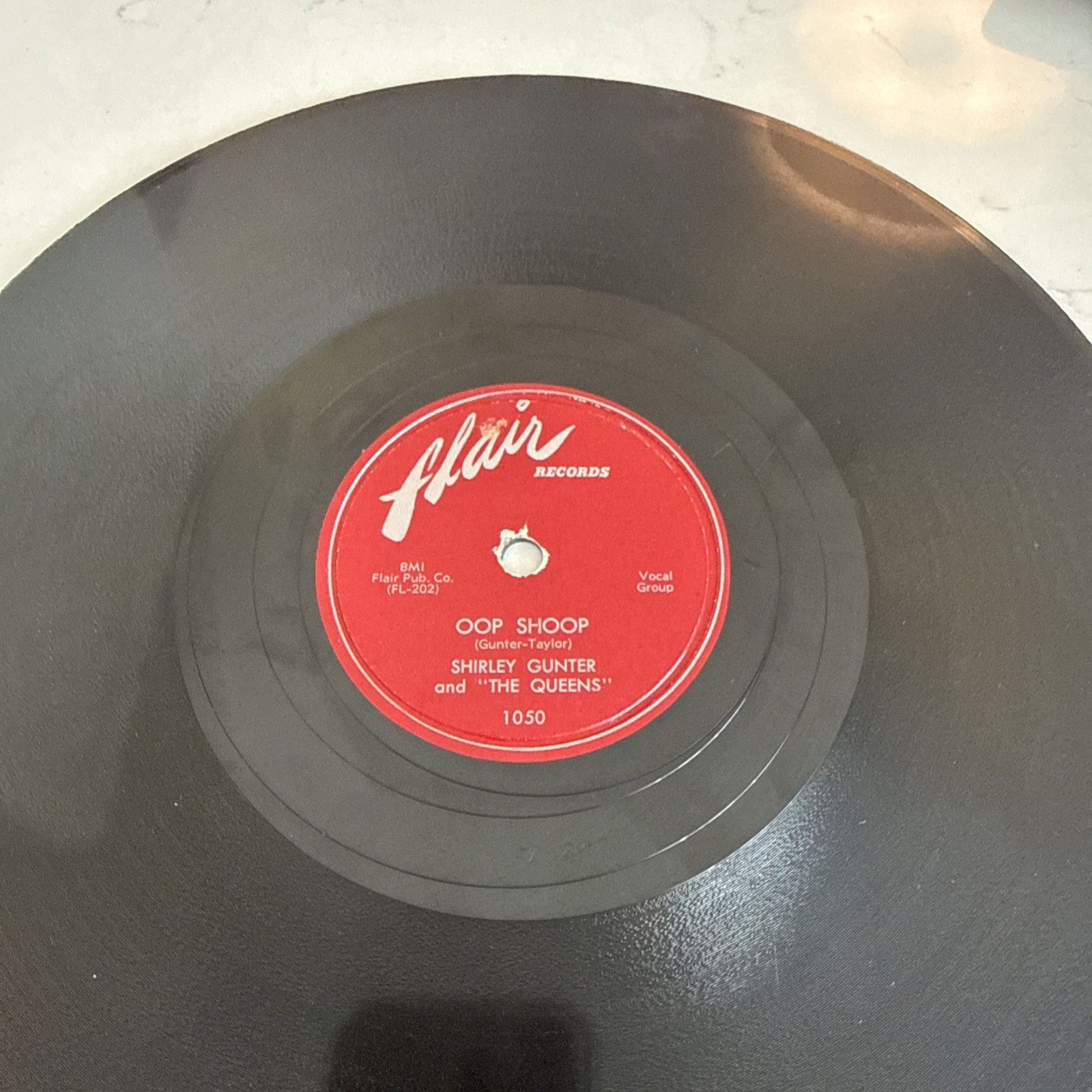 1954 Doo Wop SHIRLEY GUNTER w/ QUEENS 78 rpm FLAIR 1050 OOP SHOOP Ex