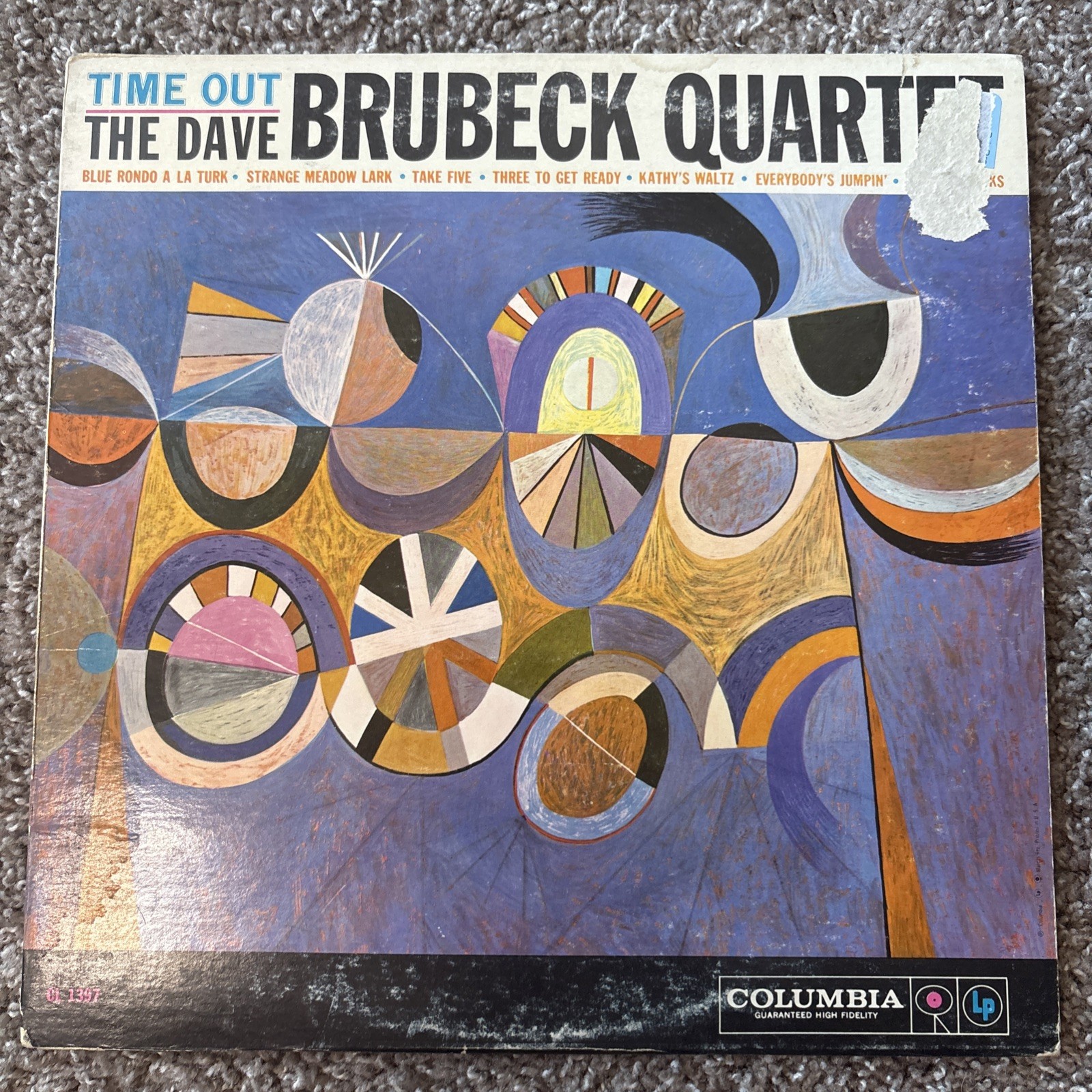 The Dave Brubeck Quartet/Time Out Colombia Records 1959 Mono OG No CBS VG