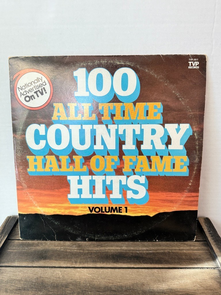 100 All Time Country Hall of Fame Hits Vol. 1 2xLP TVP Records Tested