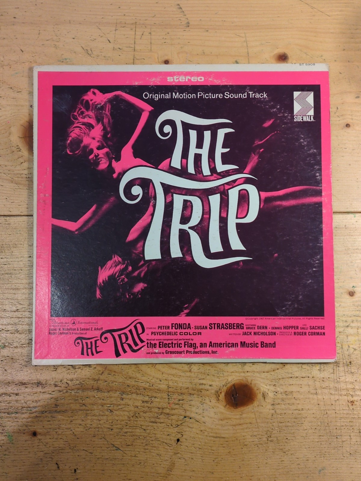 THE TRIP 1967 ORIGINAL SOUNDTRACK VINYL USED VERY GOOD AS IS PSYCH GARAGE ROCK