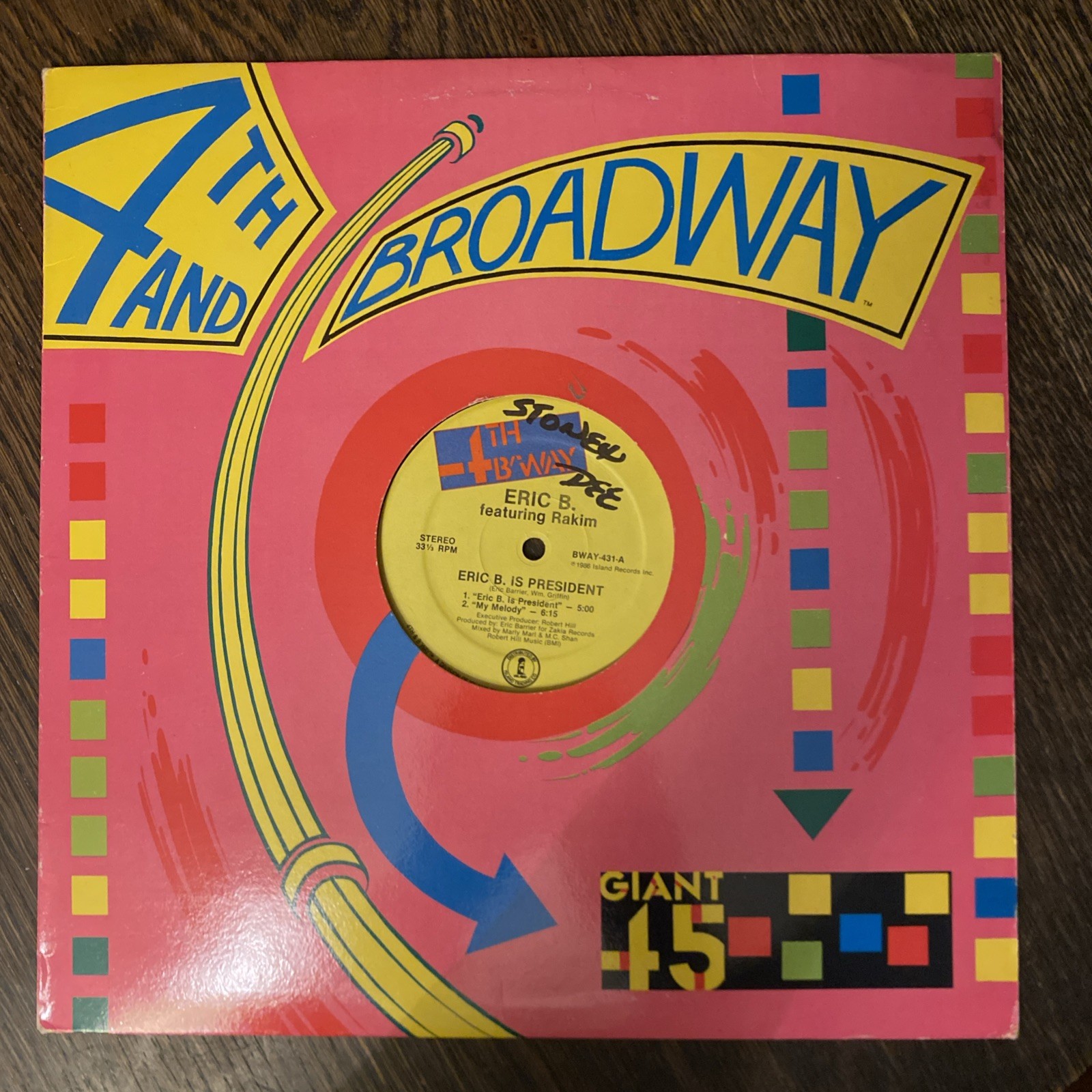 Eric B Rakim Eric B Is President Vinyl 12” Orig Record VG