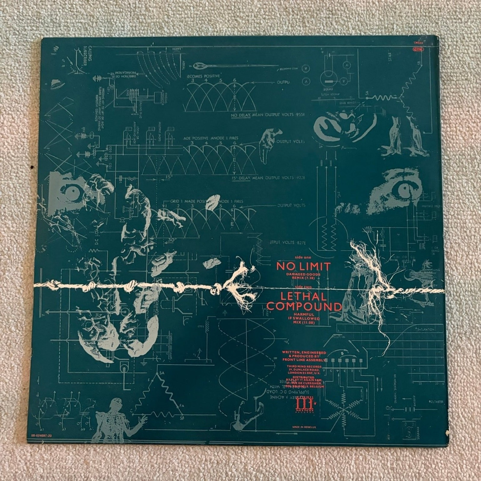 Front Line Assembly – No Limit 12″ Single 1989 Nettwerk EBM Industrial 45 RPM