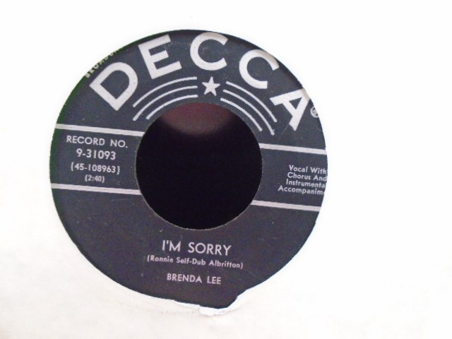 BRENDA LEE ” I`M SORRY ” Or. USA DECCA EX+ COND.