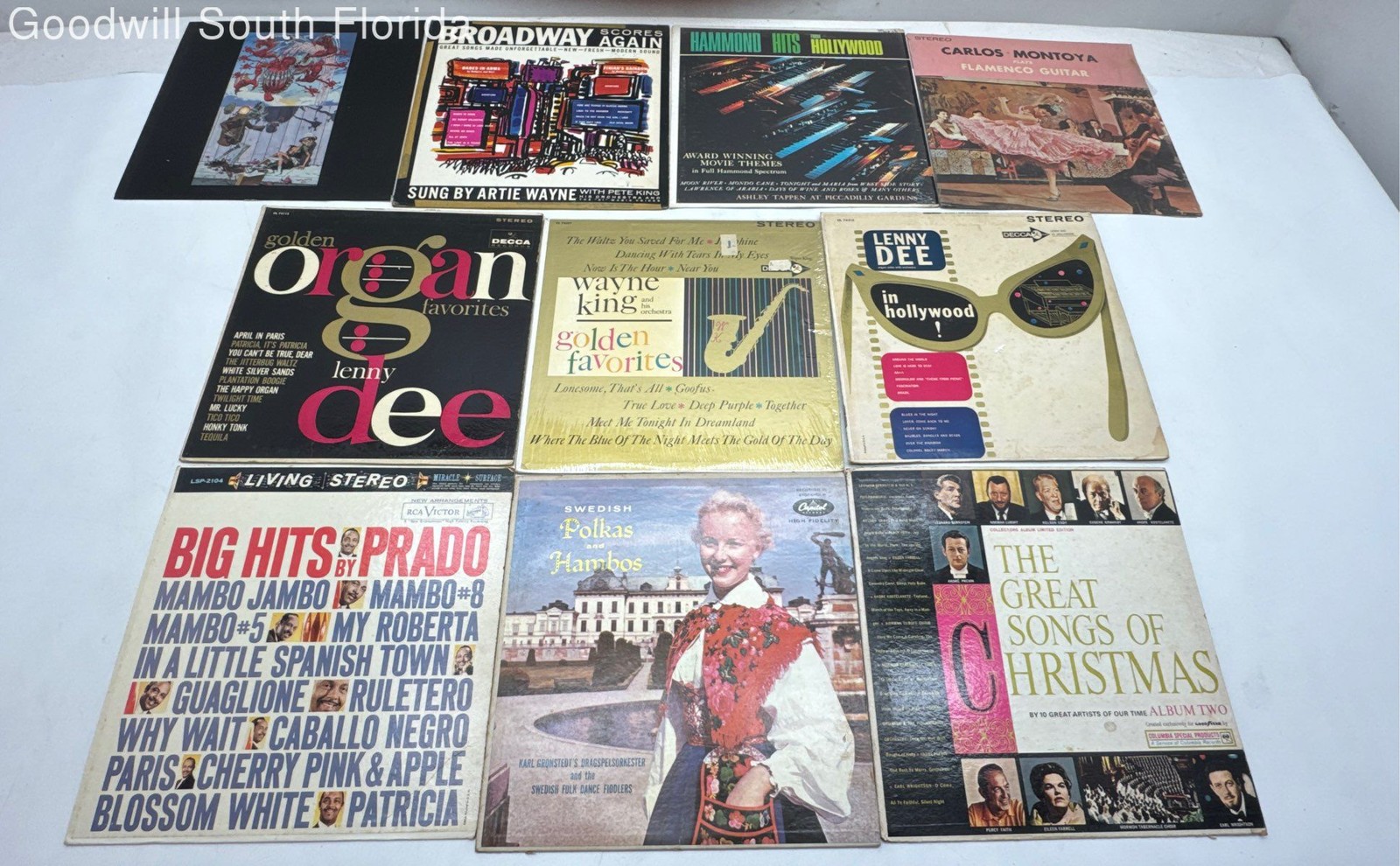 Antique Lot Of 10 Pcs Assorted Various Release Titles LP Vinyl Record Not Tested