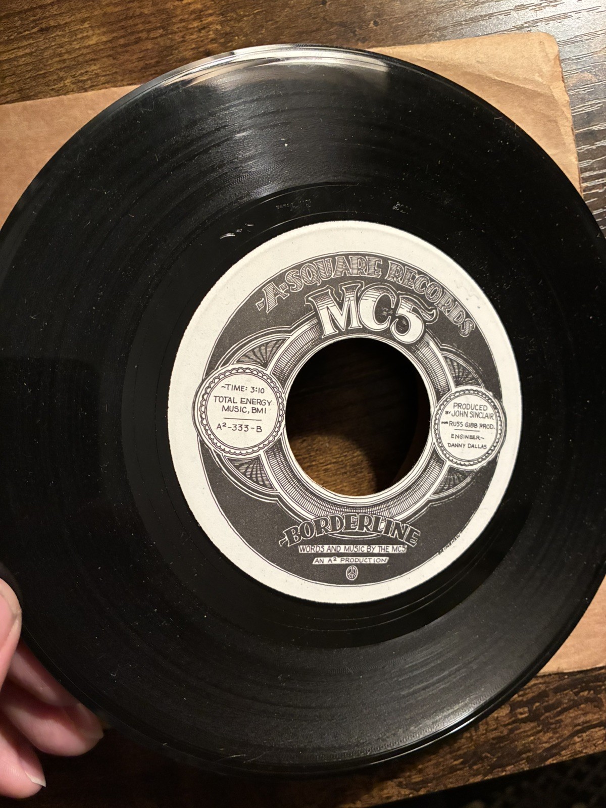 MC5 Looking at You/Borderline 1968 A-Square Records 7-Inch No Sleeve