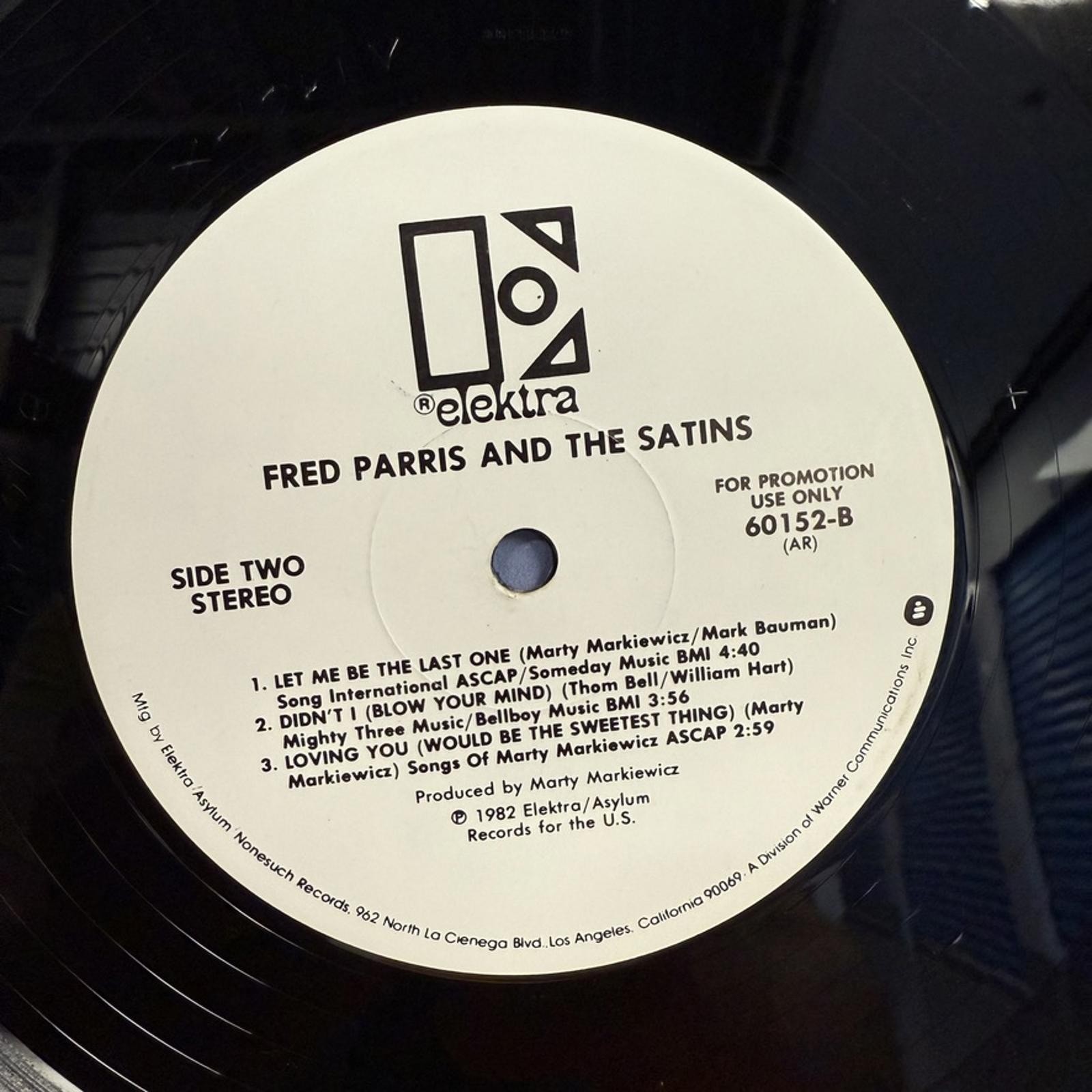 Fred Parris and The Satins Vintage Soul Vinyl LP Promo Copy 1960s Classic
