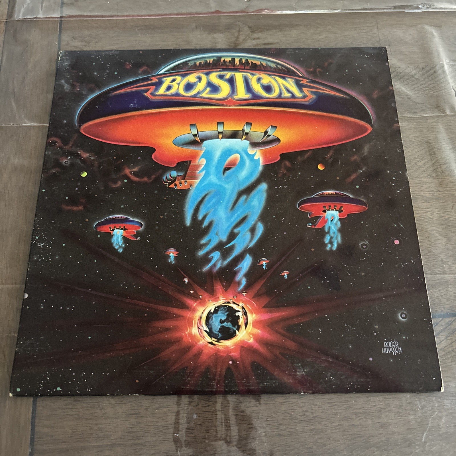 Boston Self Titled Vinyl Record Album LP 1976 Has Scratch