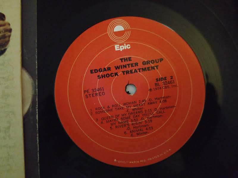 EDGAR WINTER GROUP LP SHOCK TREATMENT 1974 EPIC PE 32461 TERRE HAUTE PRESS
