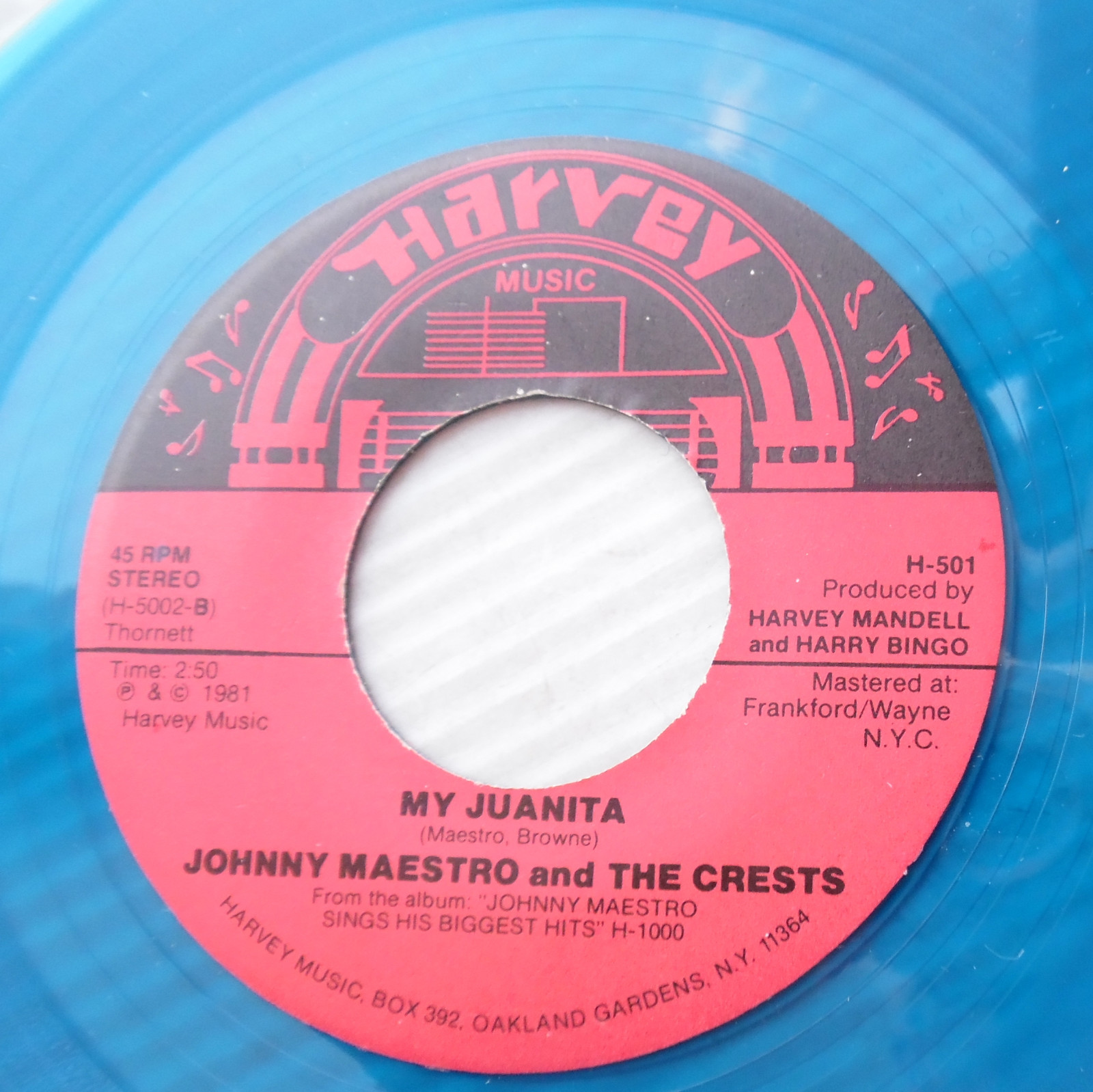 JOHNNY MAESTRO & CRESTS 45 My Juanita ~ 16 CANDLES (1981) Mint- h804