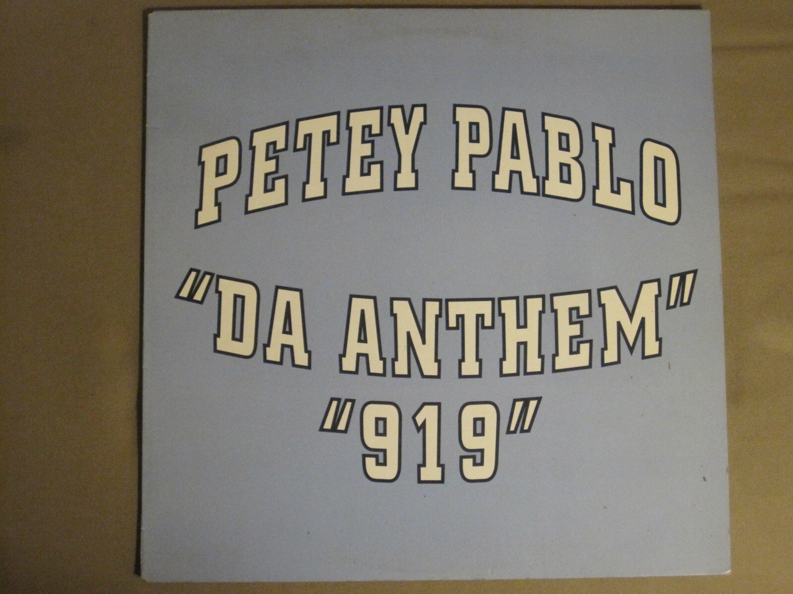PETEY PABLO DA ANTHEM b/w 919 12″ 2000 JIVE PROMO SOUTHERN HIP HOP RAP GEM VG+