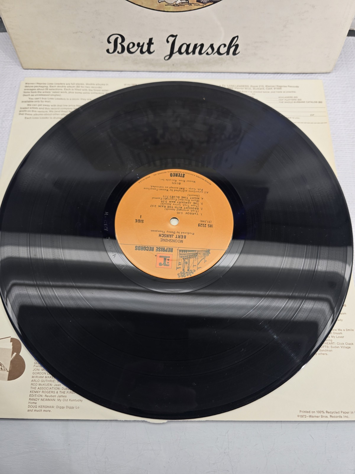 Bert Jansch Moonshine 1973 Reprise MS 2129 Stereo Lp Record Vg