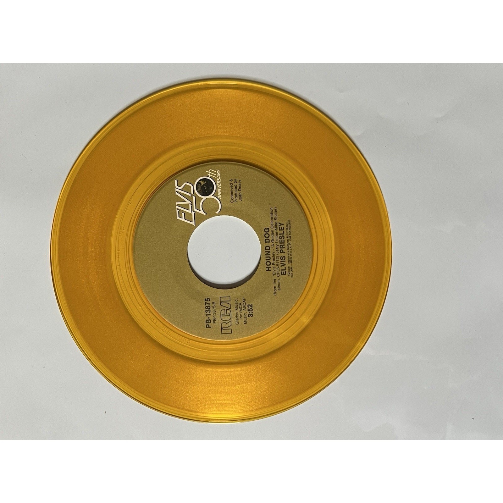 Elvis Presley – Baby, Let’s Play House/Hound Dog 50th Ann 7″ 45 Yellow 4 pc