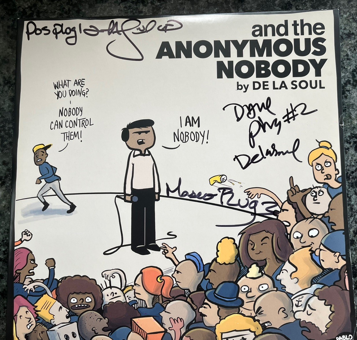 De La Soul – And The Anonymous Nobody Kickstarter Mint Green Autographed RARE