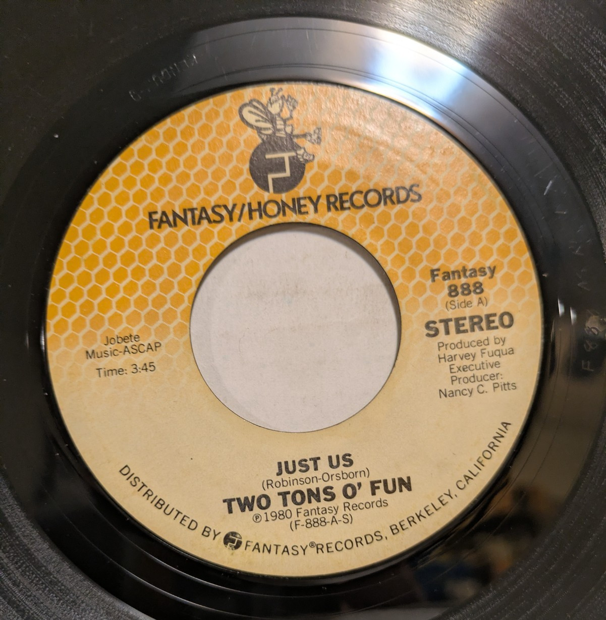 45 ~Two Tons O’ Fun: “Just Us / I got the feeling” 1980 (EX)