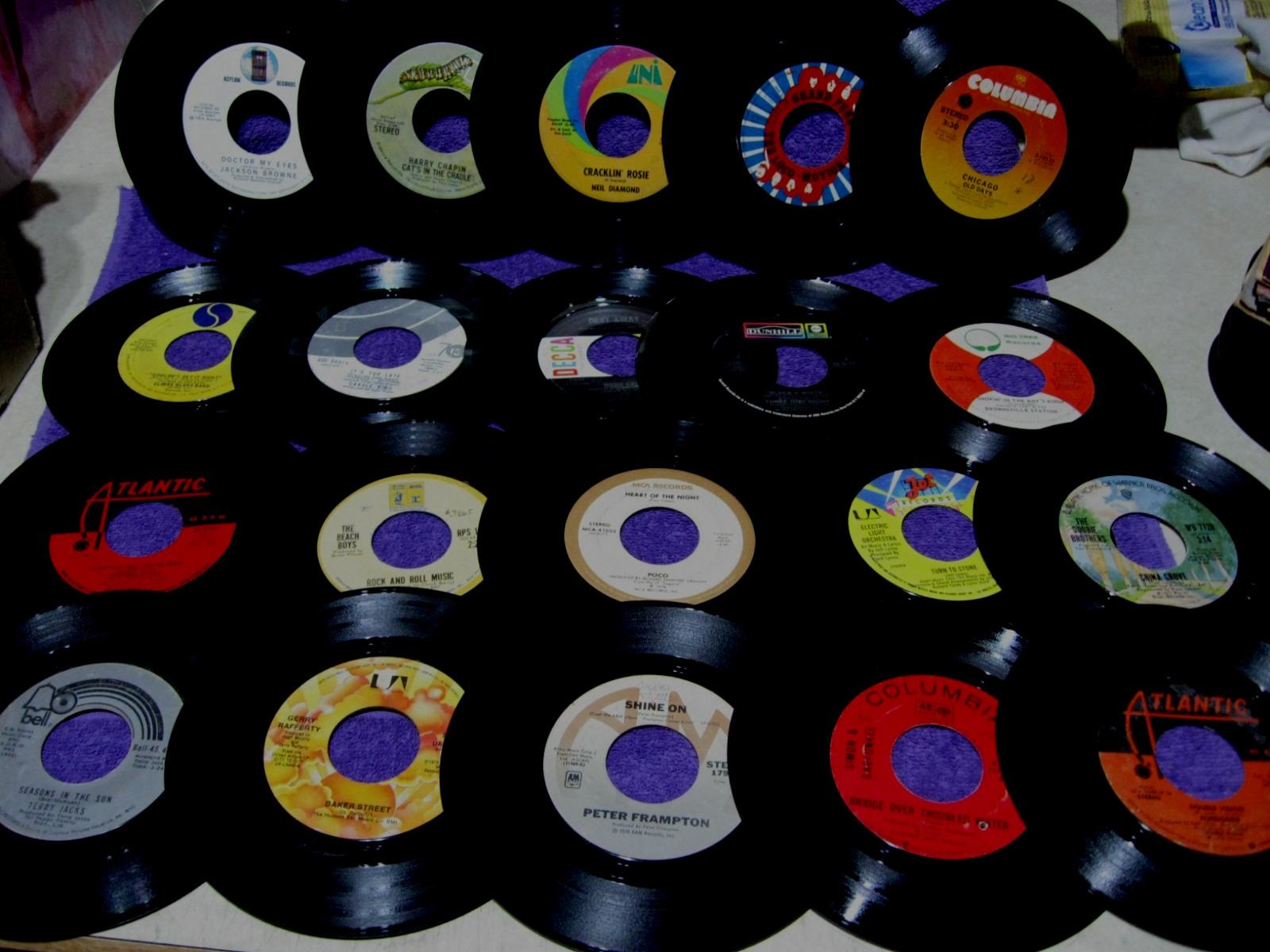 20 Top HIT CLASSIC ROCK 45 rpm Records from 1970’s ~ See List