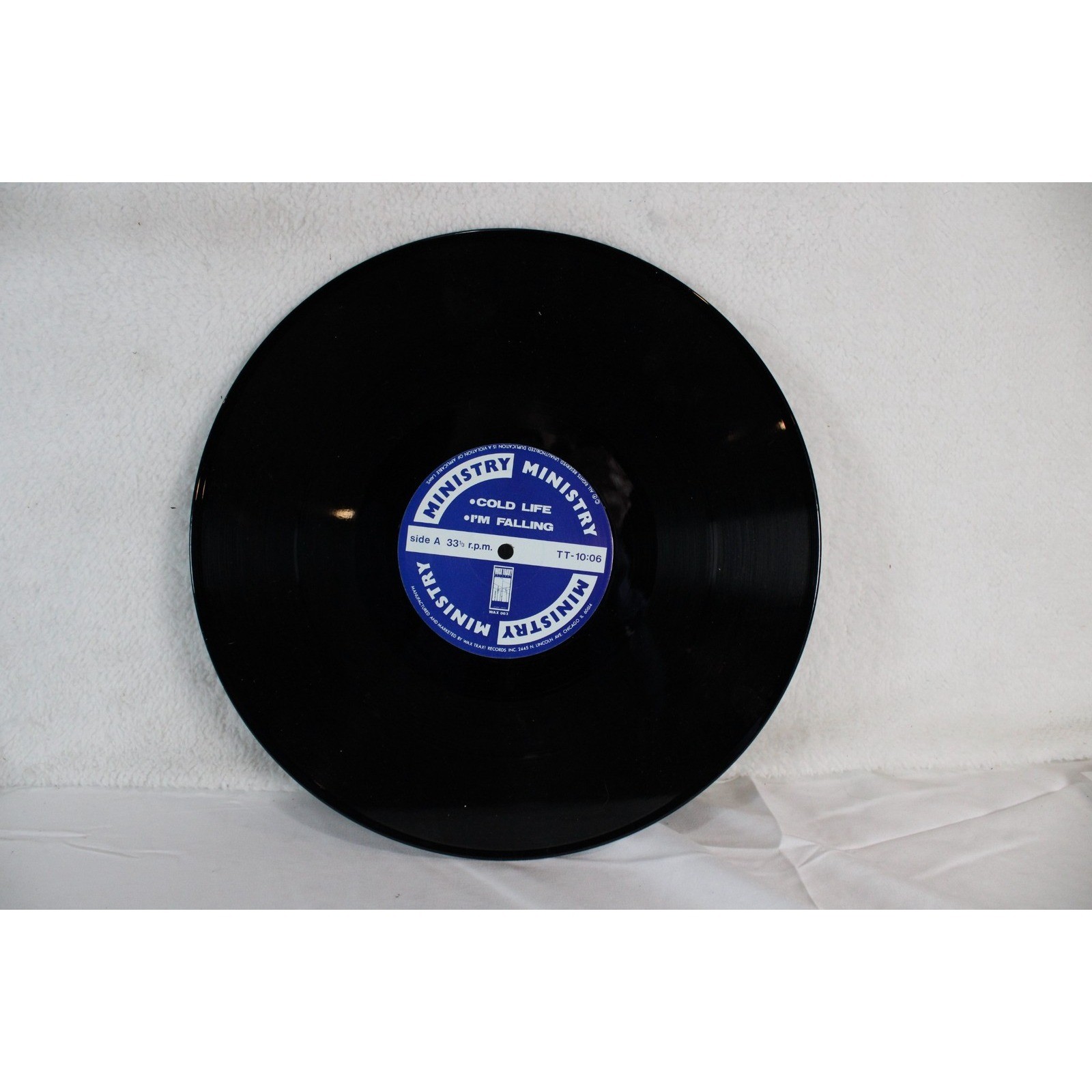 Ministry Cold Life 12″ Vinyl Single Wax Trax EX Records WAX 003 1981 Industrial