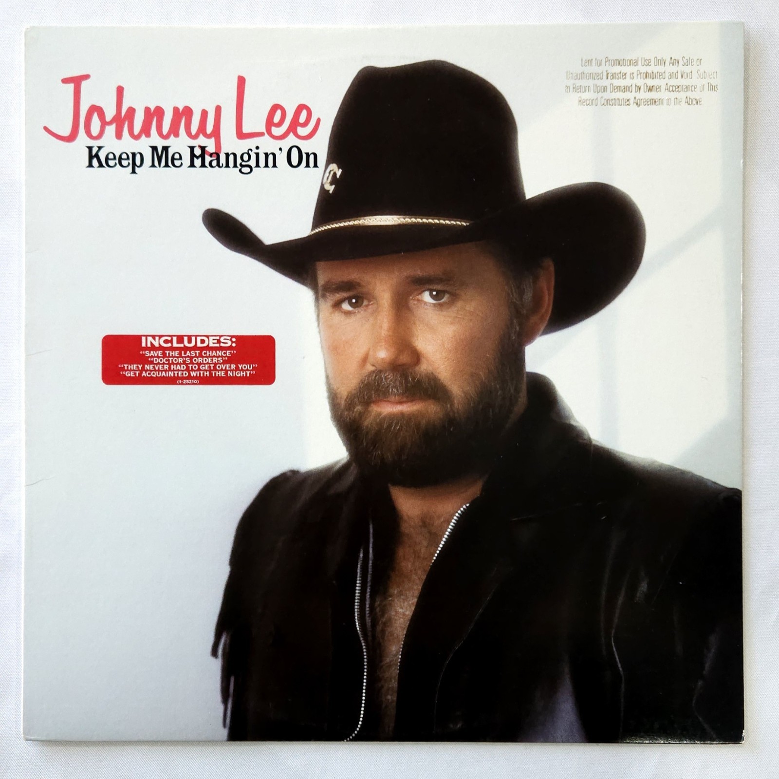 Johnny Lee “Keep Me Hangin On” 1985 Vinyl LP Promo Warner Bros 1-25210 EX+/EX++