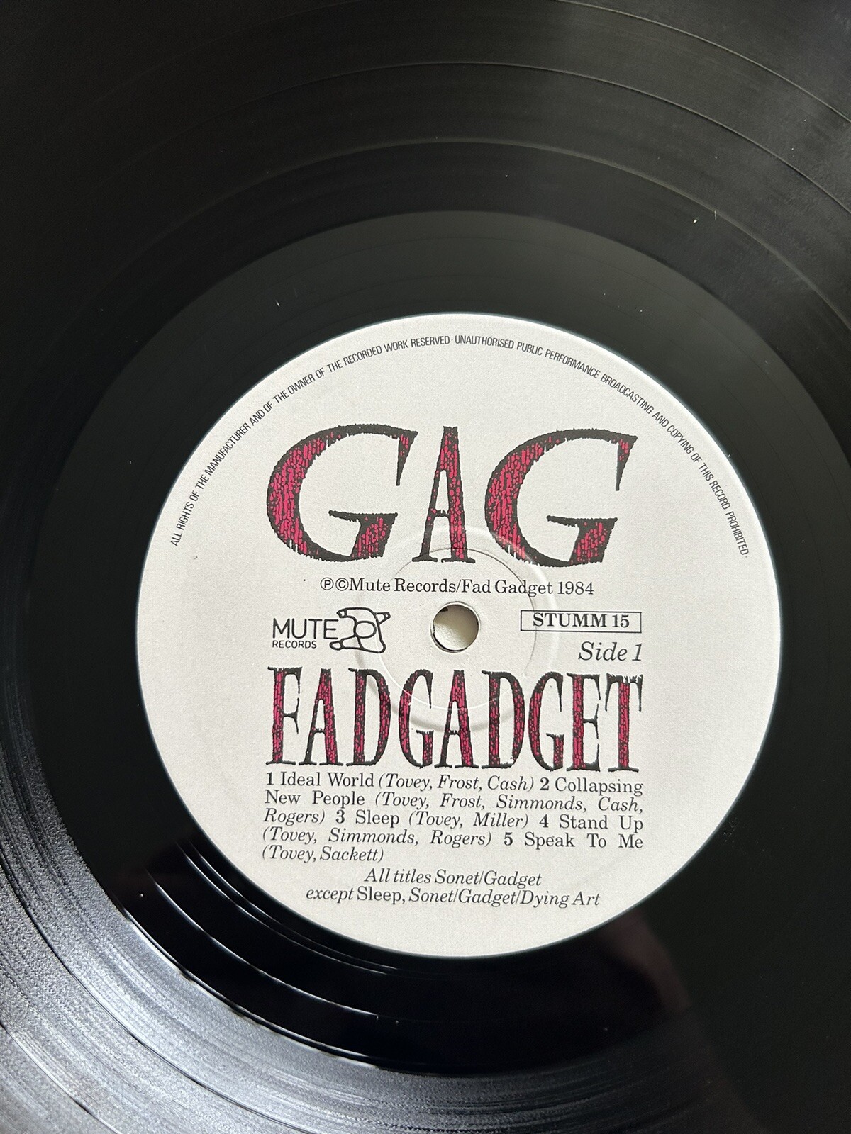 Fad Gadget – Gag