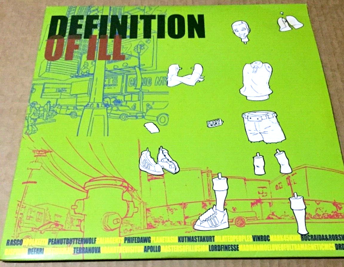 DEFINITION OF ILL 3 x LP 2000 V/A hip hop rap dr octagon VG+ RARE OOP vinyl