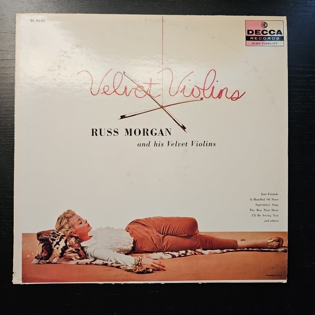 Russ Morgan Signed Autographed Velvet Violins Vinyl Record LP