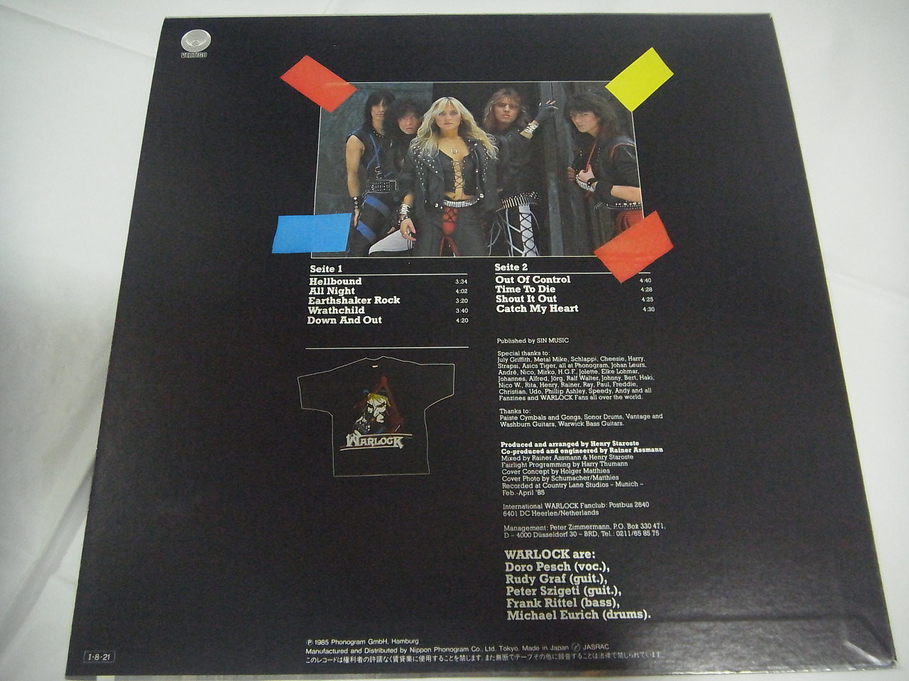 WARLOCK-Hellbound JAPAN 1st.Press Accept Scorpions U.D.O. Iron Maiden Doro Pesch