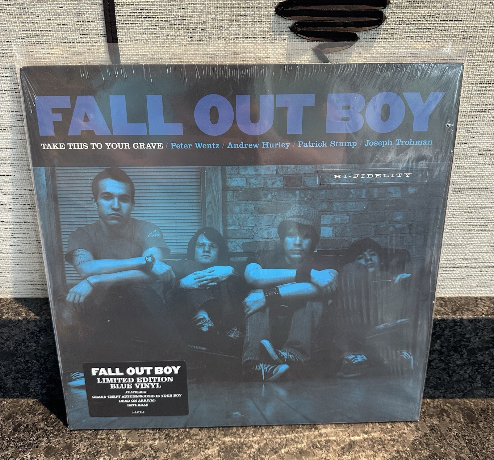 Fall Out Boy Take This To Your Grave Vinyl Translucent Blue 2009 in Shrink Hype