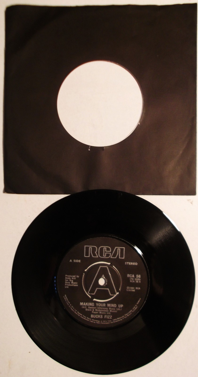Bucks Fizz – Making Your Mind Up – 7″ Vinyl – Excellent Minus