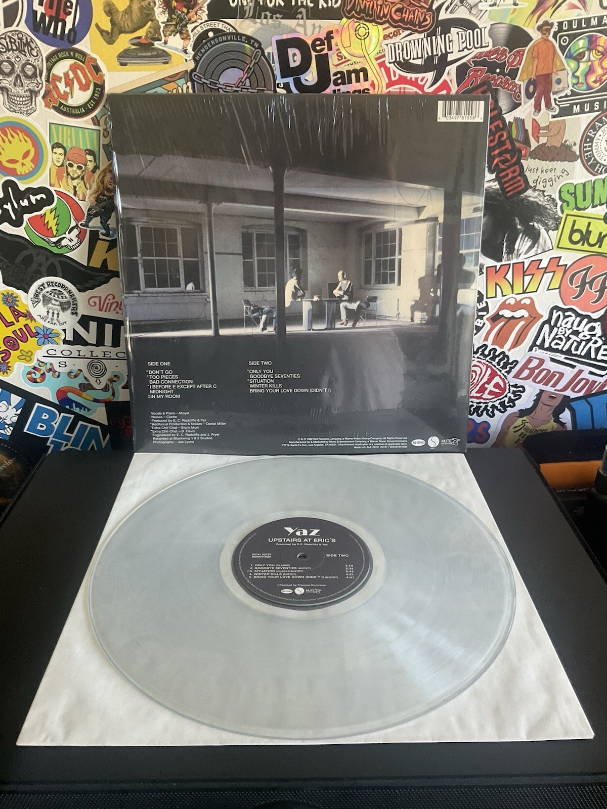 YAZ Upstair’s At Eric’s VG++ CRYSTAL CLEAR VINYL W/HYPE STICKER