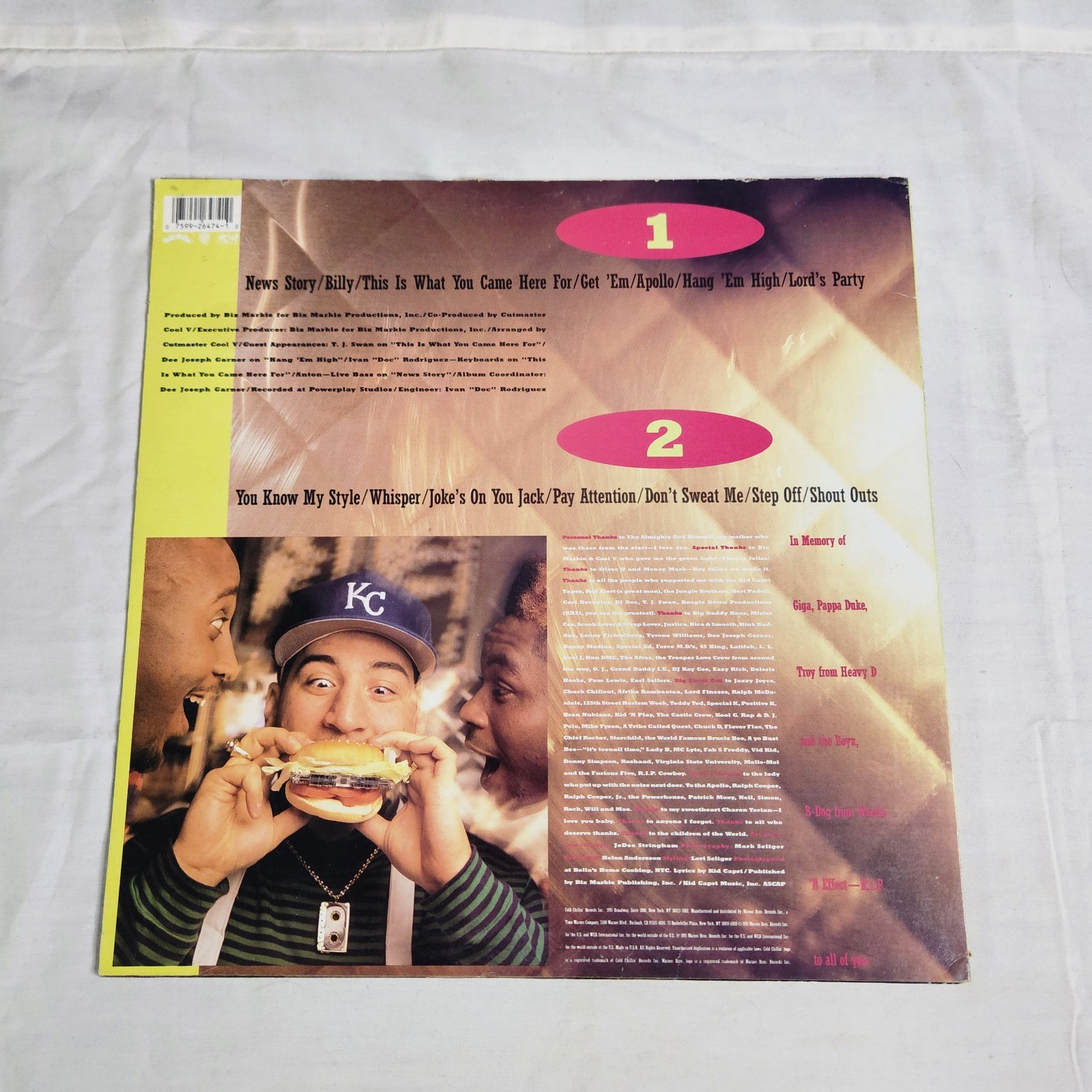 Kid Capri – The Tape – LP Vinyl 1991 Hip Hop Cold Chillin Records Biz Markie 90s