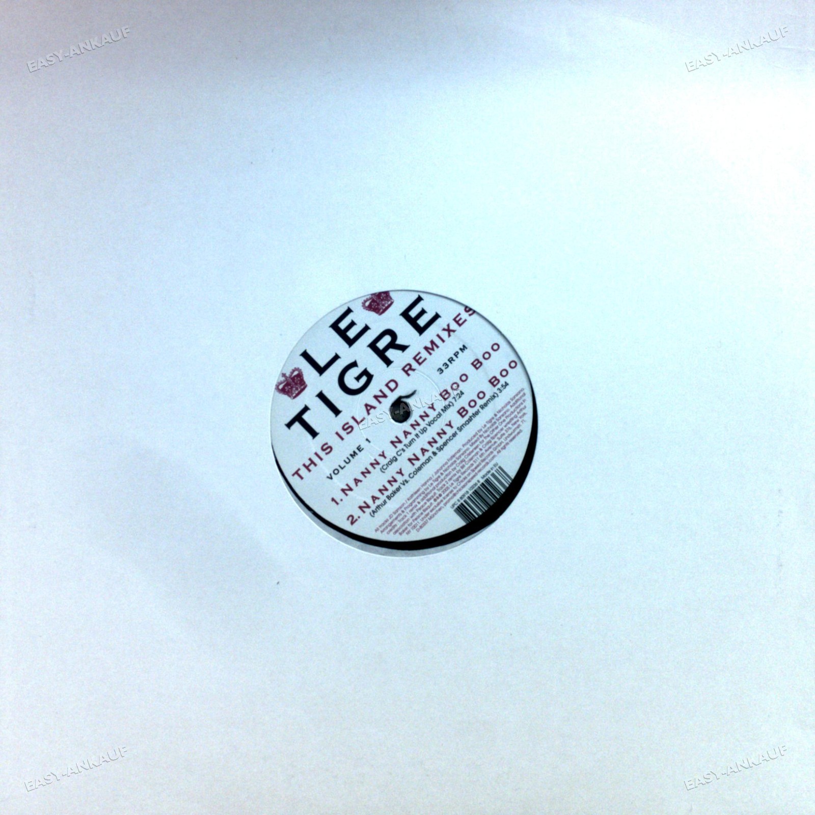 Le Tigre – This Island Remixes Volume 1 Maxi (VG+) ‘*