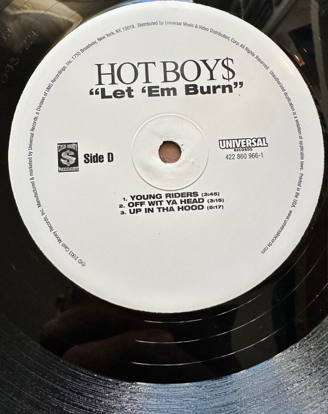 Hot Boys – Let ‘Em Burn (2LP, 2003, Lil Wayne, Turk, Juvenile, BG)