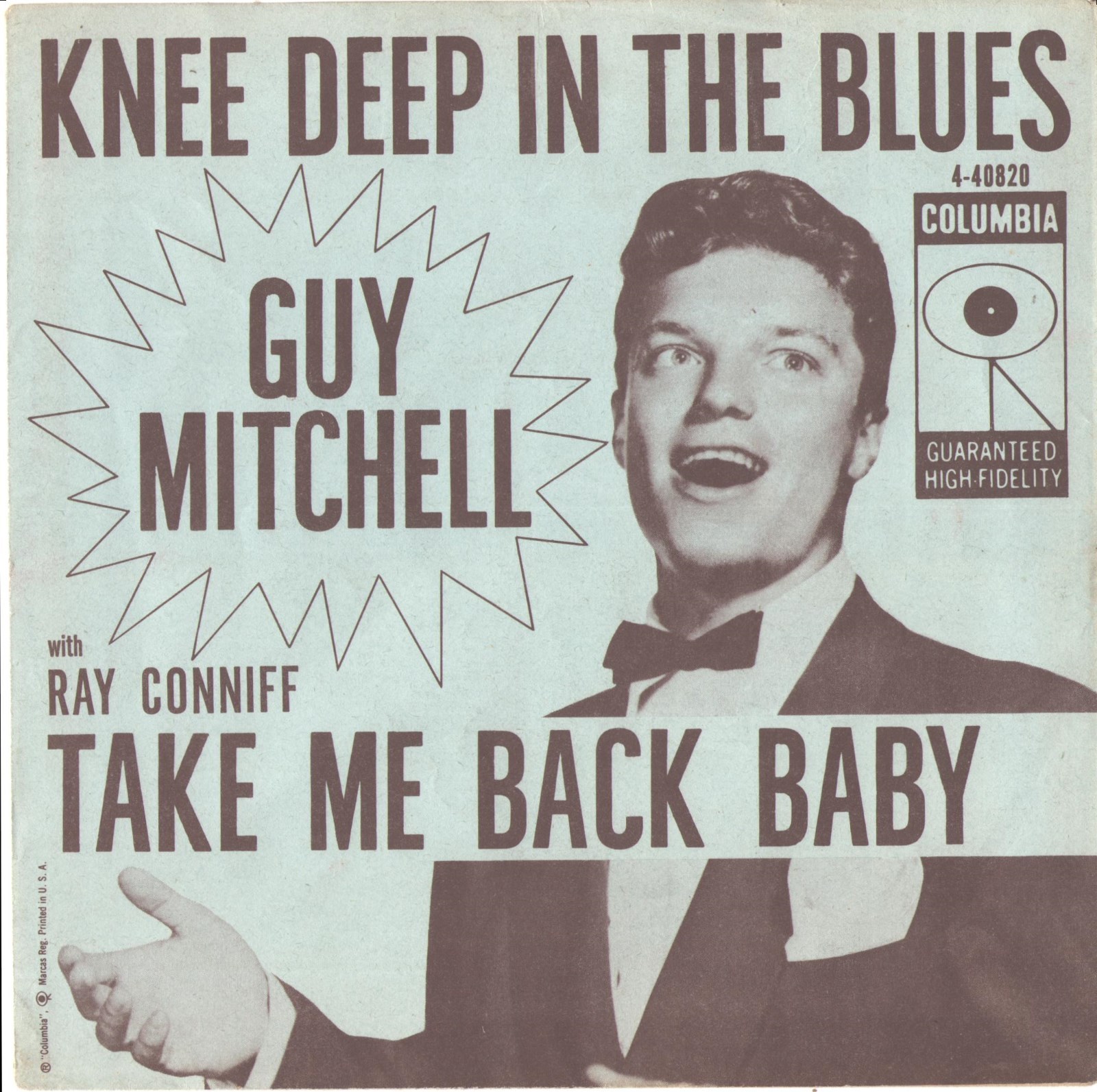 GUT MITCHELL–PICTURE SLEEVE ONLY—(KNEE DEEP IN THE BLUES)–PS–PIC–SLV