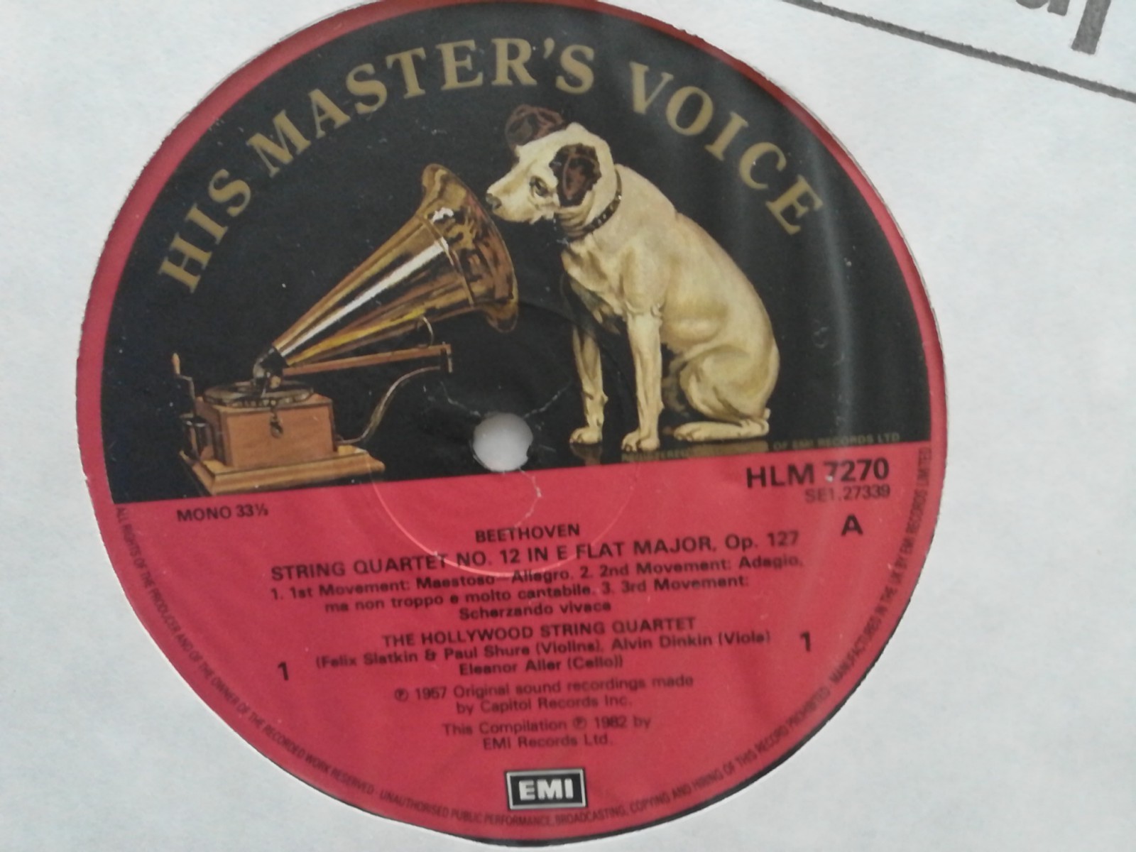 HOLLYWOOD STRING QUARTET – BEETHOVEN late quartets – EMI RLS7707 – 4xLPs box NM