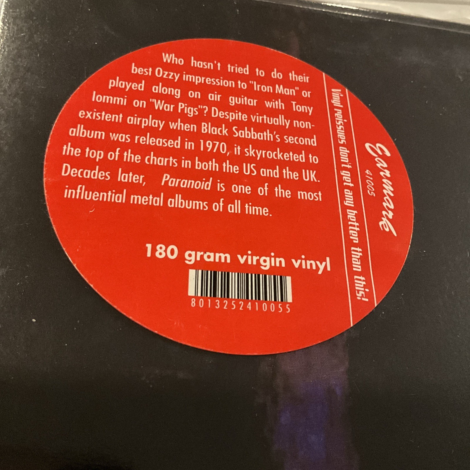 Black Sabbath – Paranoid LP 2005 Earmark – DMM41005 [180g Gatefold] EX/EX *IT