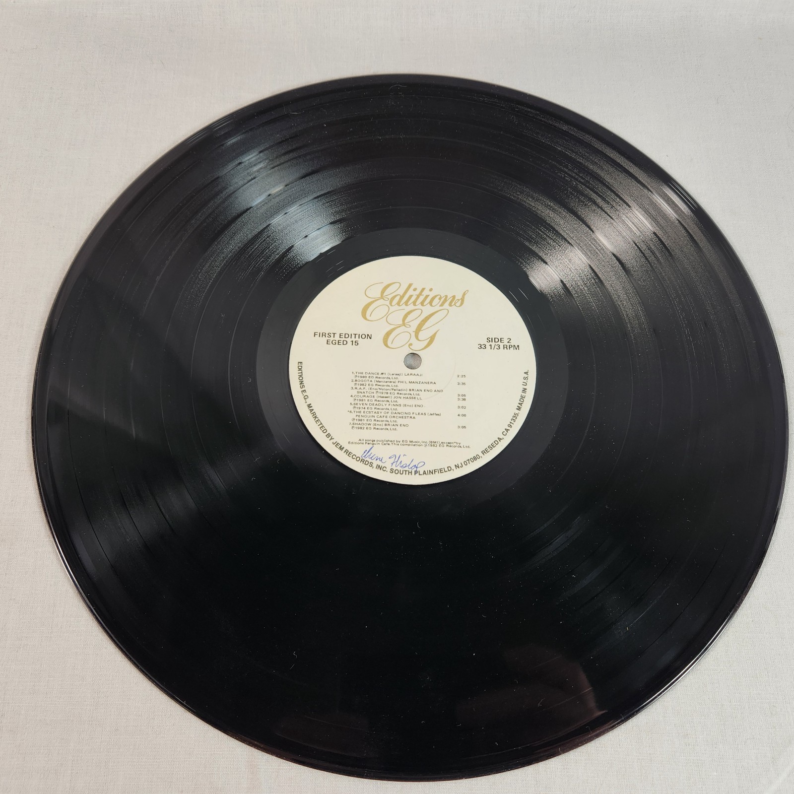 Various – First Edition Vinyl LP (1982 US) Editions EG Electronic Jazz Rock VG