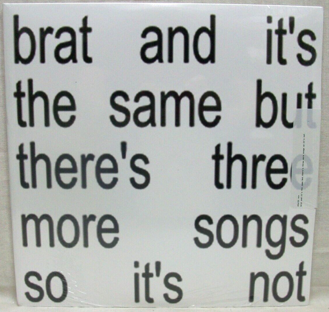 New & Sealed Charli XCX “Brat and It’s The Same But” 2-LP White Vinyl Record DLX