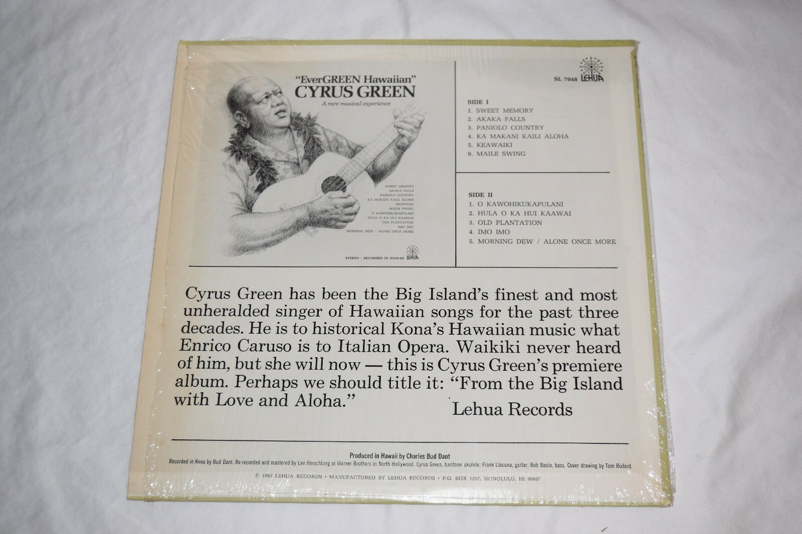 Cyrus Green – EverGREEN Hawaii – ORIG 1981 Lehua SL-7048 LP NM/Shrink Hawaiian