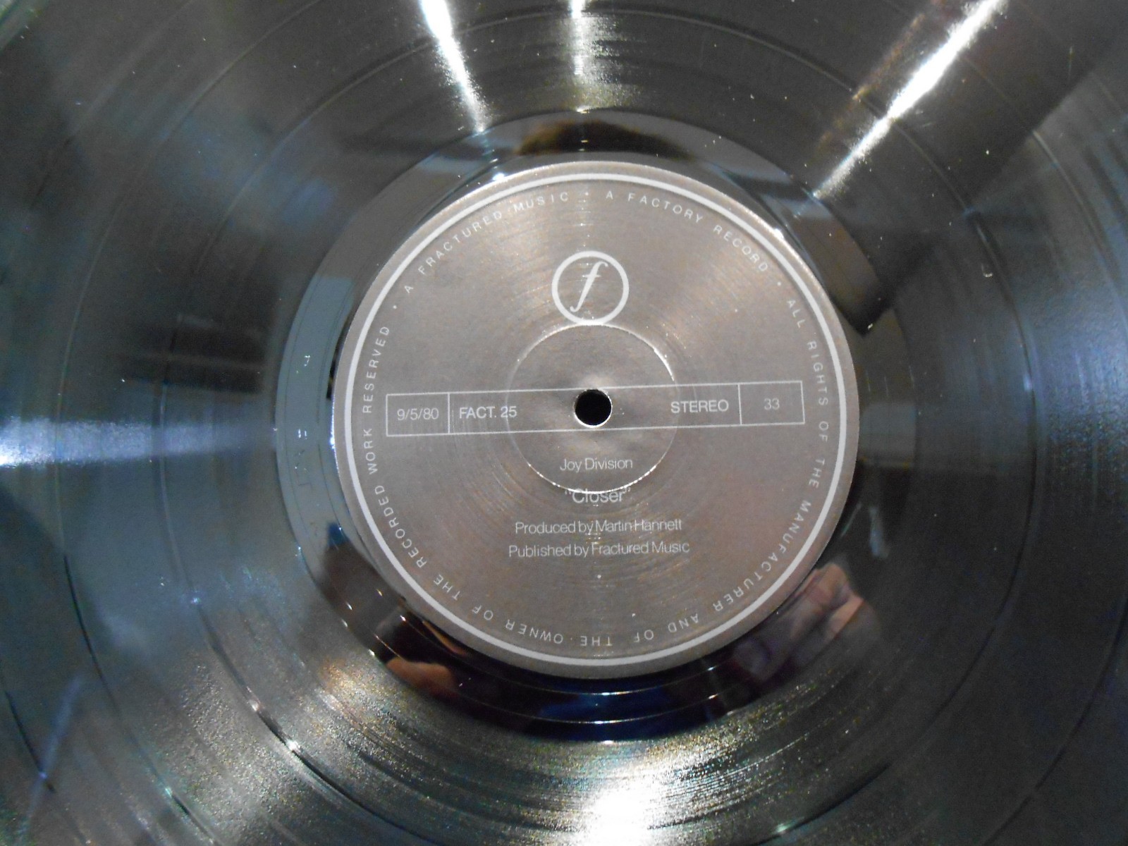JOY DIVISION – CLOSER – 1st PRESS – UK – COMPLETE – TRANSLUCENT