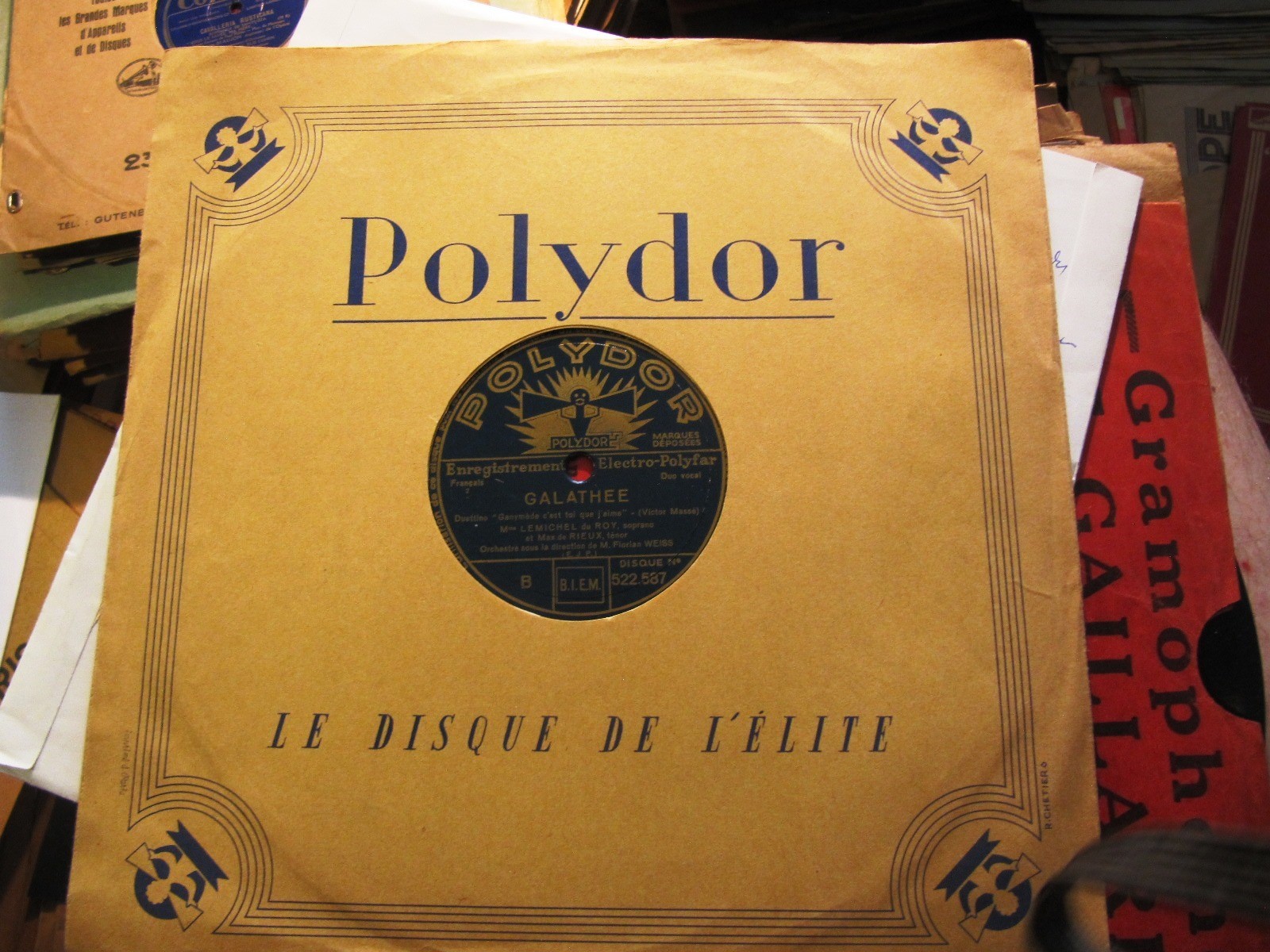 1933 Bernadette Lemichel du Roy MAX DE RIEUX Masse GALATHEE Duet POLYDOR 522587