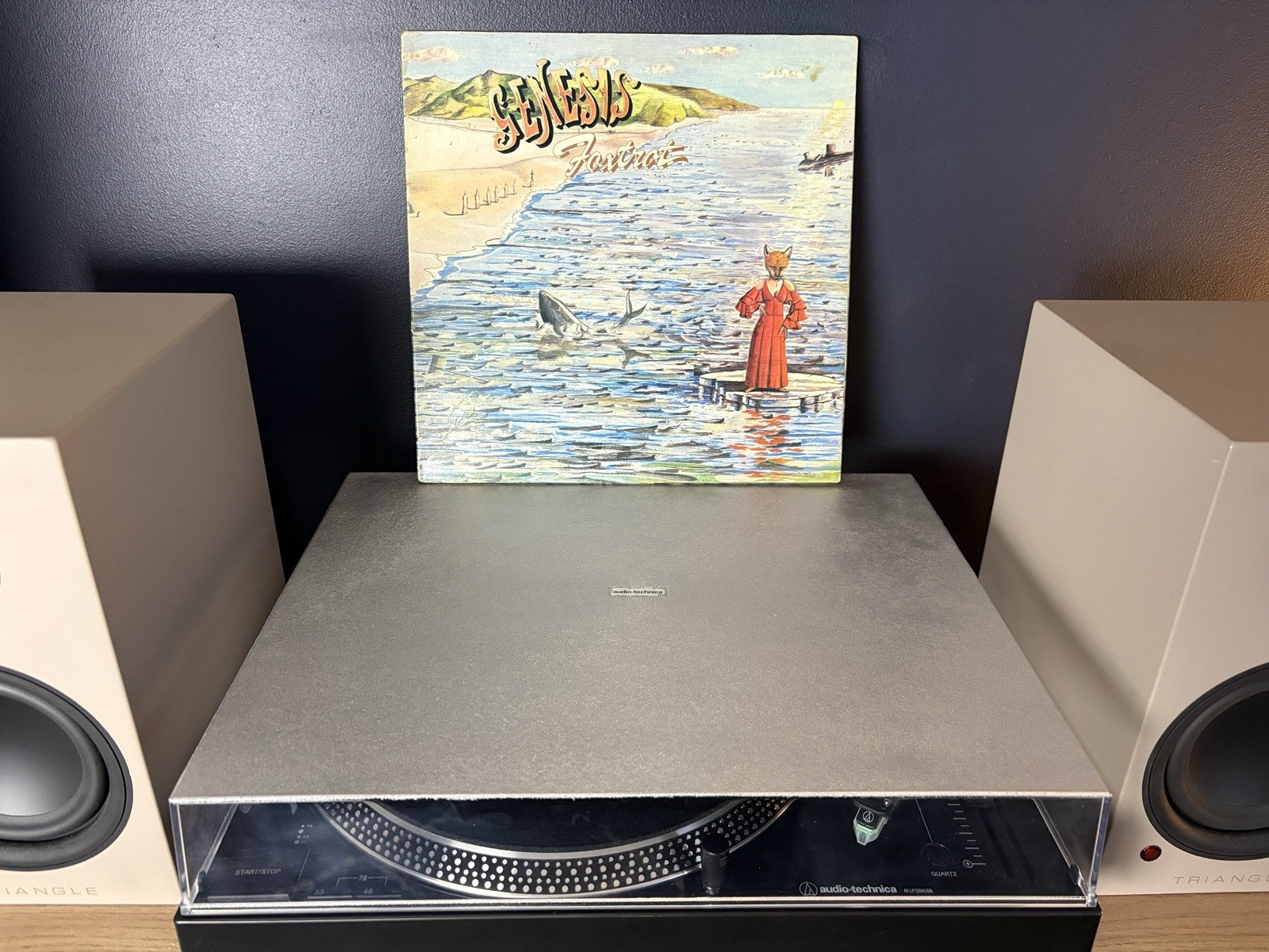 Genesis Foxtrot UK 1972 A1/B1 Non Textured Red Spine Text Vinyl VG/VG