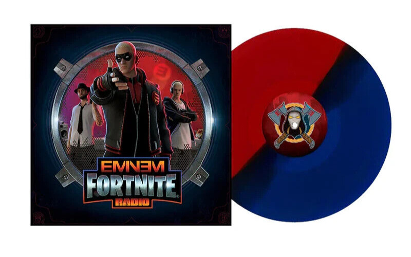 Eminem x fortnite radio limited red/black/blue vinyl 1000 numbered copies