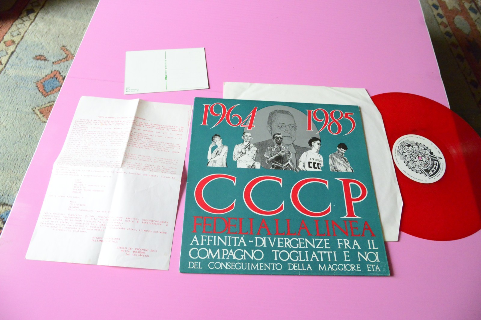 CCCP LP AFFINITA DIVERGENZE ORIG 1986 NM CON RARO INSERTO BIANCO E CARTOLINA !!!