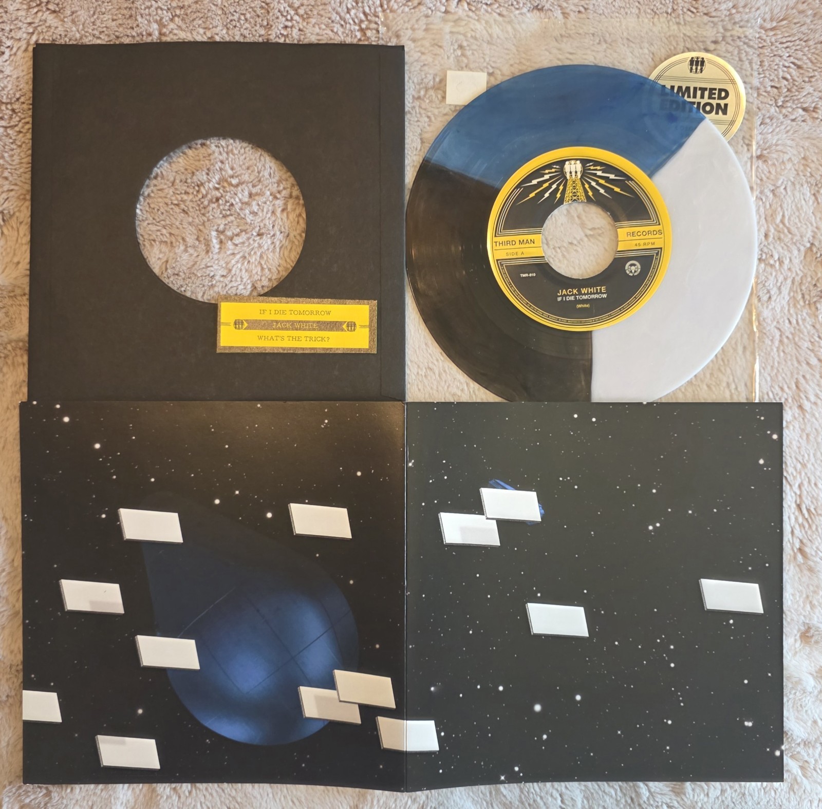 Jack White What’s The Trick TRI-COLOR VINYL 7″ single 45 Third Man UNPLAYED
