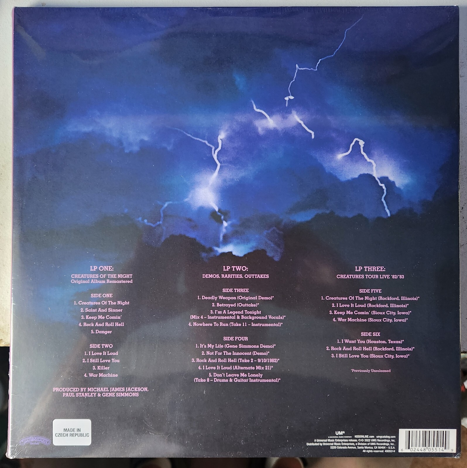 KISS – CREATURES OF THE NIGHT 40TH ANNIVERSARY 3LP BLUE VINYL IMPORT