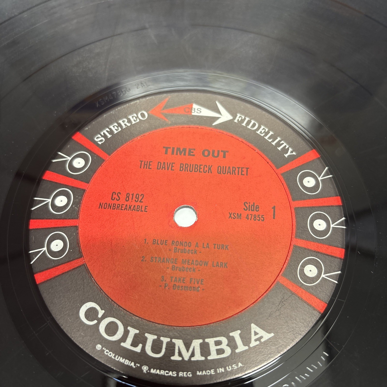The Dave Brubeck Quartet Time Out Vinyl LP 1961 Columbia CS 8192