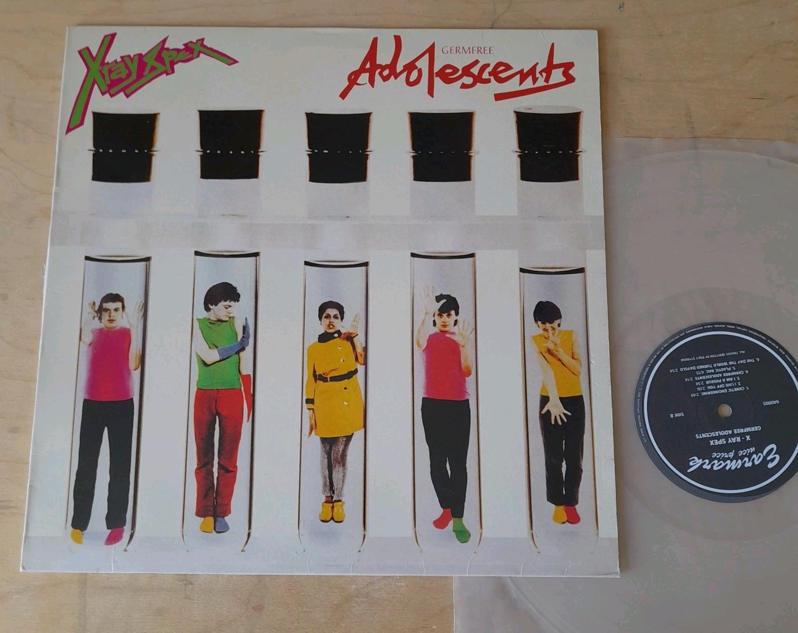 X-Ray Spex Germfree Adolescents – clear vinyl 2001 Earmark reissue