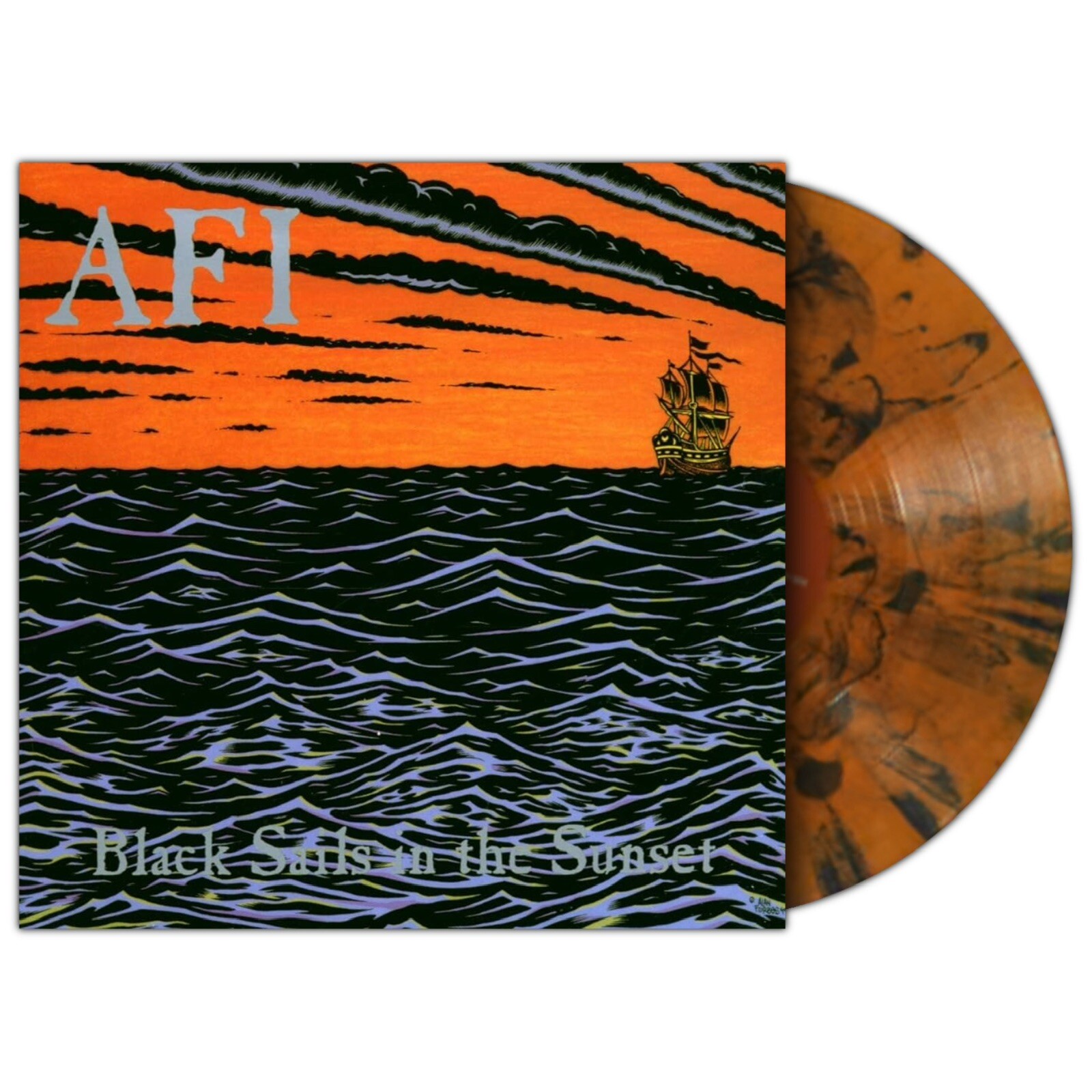 AFI – Black Sails In The Sunset LP Burnt Orange & Black Marbled Oriole Vinyl